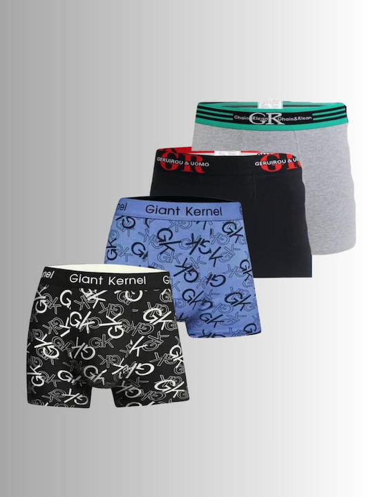 Uomo Herren Boxershorts Colorful 4Packung