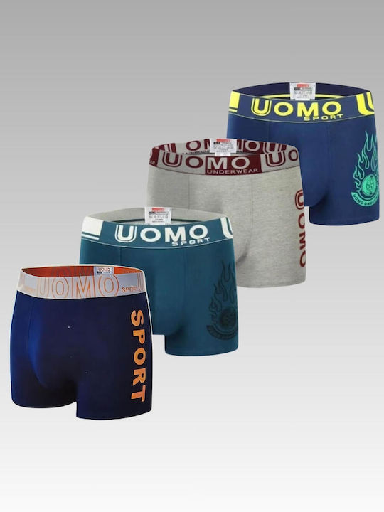 Uomo Ανδρικά Μποξεράκια Πολυχρωμο 4Pack