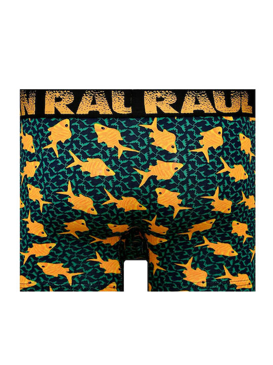 Juan Raul Herren Boxershorts Blue mit Mustern 1Packung