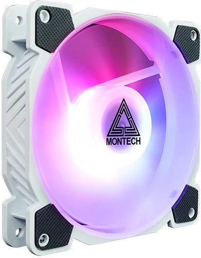 Montech Z3 Pro Case Fan 120mm 1500rpm with ARGB Lighting and 3-Pin / 4-Pin PWM Connection 3pcs White