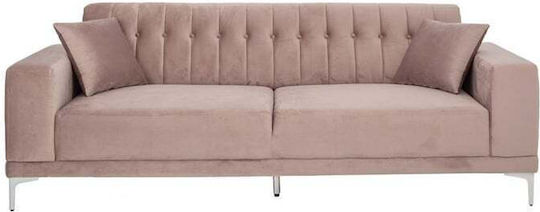 Canapea Cu Trei Locuri Catifea Verde Mușcat 236x86x85cm