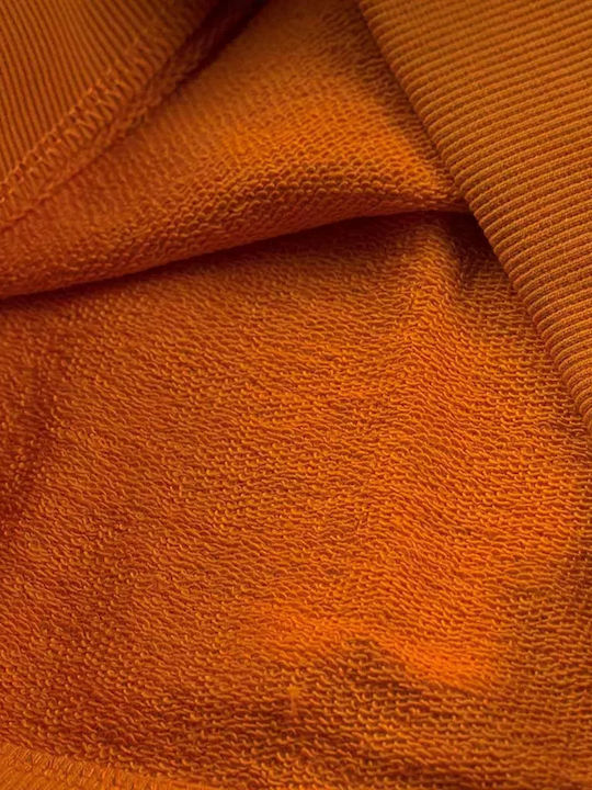 Kinder-Sweatshirt mit Kapuze und Taschen Orange
