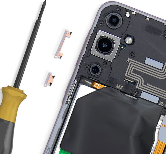Clappio Power Lautstärke-Taste Samsung Galaxy A55 Lila