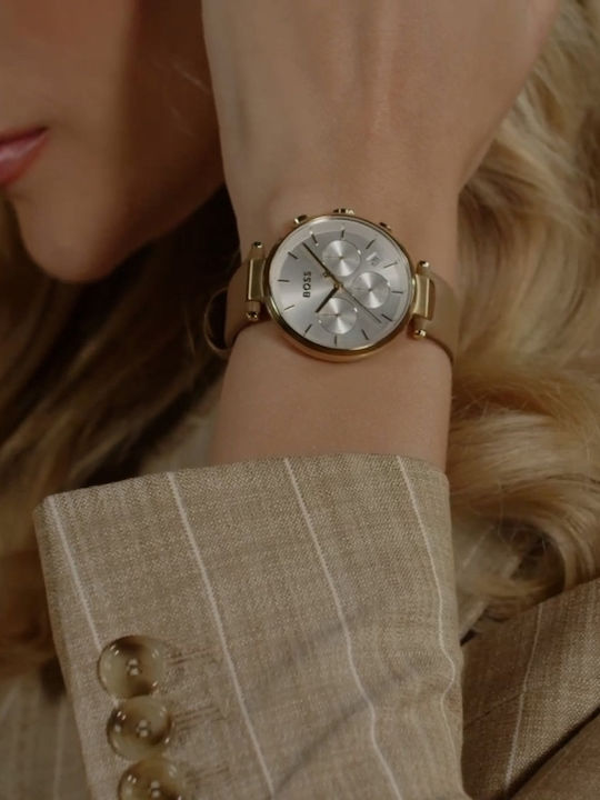 Boss Majesty Women's Watch with Brown Leather Strap