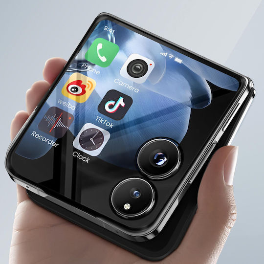 Avizar Panzerglas Xiaomi Mix Flip Externer Bildschirmschutz Schwarz
