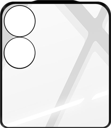 Avizar Panzerglas Xiaomi Mix Flip Externer Bildschirmschutz Schwarz