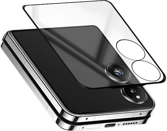 Avizar Panzerglas Xiaomi Mix Flip Externer Bildschirmschutz Schwarz