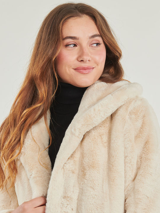 Sophy Women's Short Fur Beige
