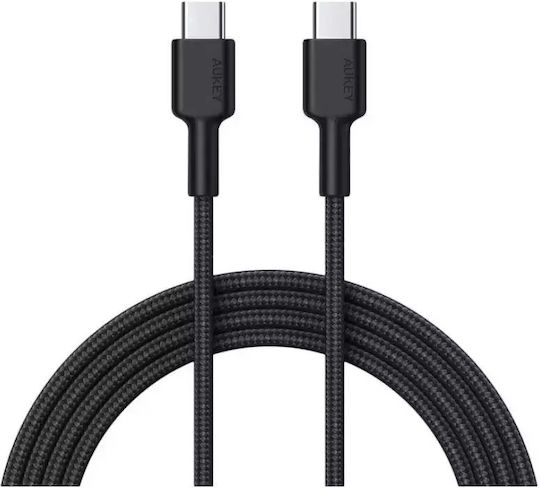 Aukey USB 2.0 Cable USB-C male - USB-C 60W Μαύρο 0.9m CB-CD45