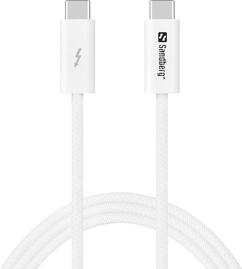 Sandberg USB 2.0 Cable USB-C male - USB-C 240W White 1m (136-56)