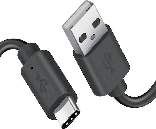 Motorola USB 2.0 Cable USB-C male - USB-A Μαύρο 1m S928D87915