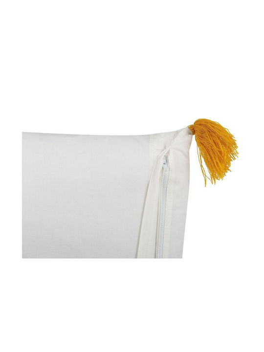 Beliani Sofa Cushion from 100% Cotton Yellow 45x45cm