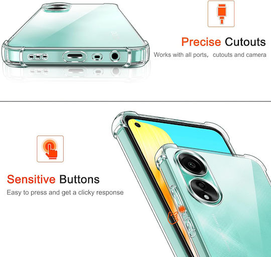 Techsuit Shockproof Clear Задна корица Силикон Прозрачен (Oppo A78 4G)