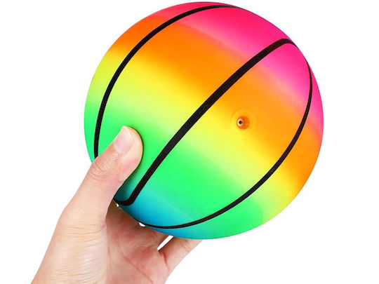 Minge de Joc Amuzantă Colorată din Cauciuc Curcubeu 9" 23 Cm Copii Sp0794