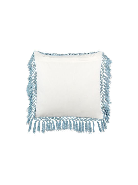 Beliani Perna De Canapea Din 100% Bumbac Alb Și Albastru 45x45cm