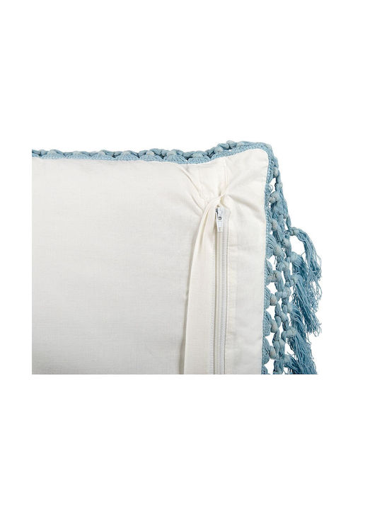 Beliani Perna De Canapea Din 100% Bumbac Alb Și Albastru 45x45cm