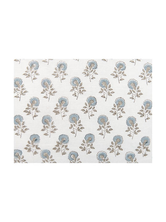 Beliani Perna De Canapea Din 100% Bumbac Alb Și Albastru 45x45cm