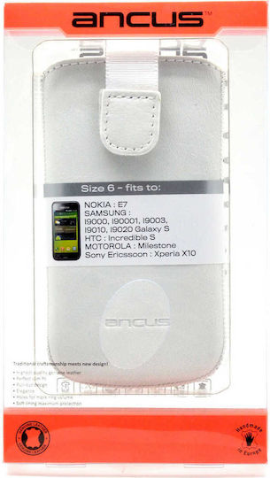 Ancus Back Cover Δερμάτινο Λευκό (iPhone 5/5s/SE)