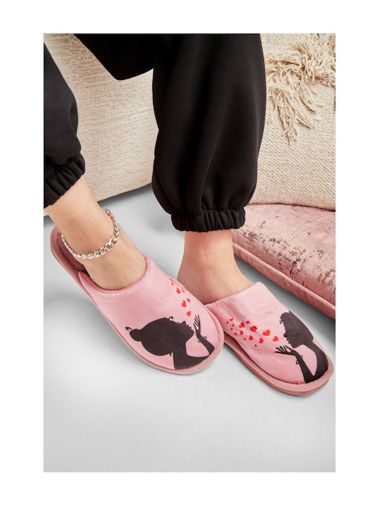 Winter Women's Slippers in Pink color