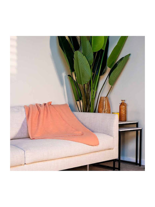 Pătură Fleece Simplă 170x130cm Coral
