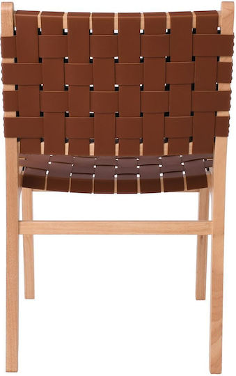 Dune Dining Room Artificial Leather Chair Coffee 50x59x85cm