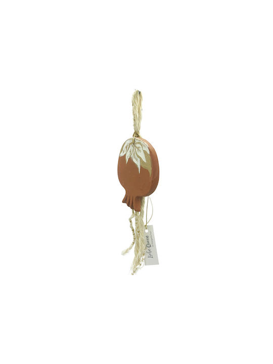 Hanging Lucky Charm Pomegranate Brown made of Fabric 1pcs