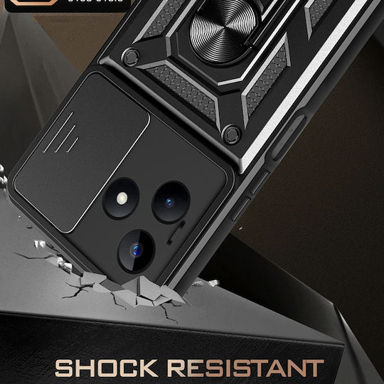 Techsuit Camshield Umschlag Rückseite Kunststoff / Silikon Schwarz (Redmi Note 13 5G -> Redmi Note 13 5G)