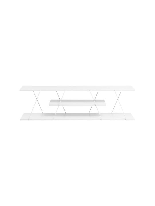 TV Stand Wooden Tars Grey / White L120xW30xH33cm