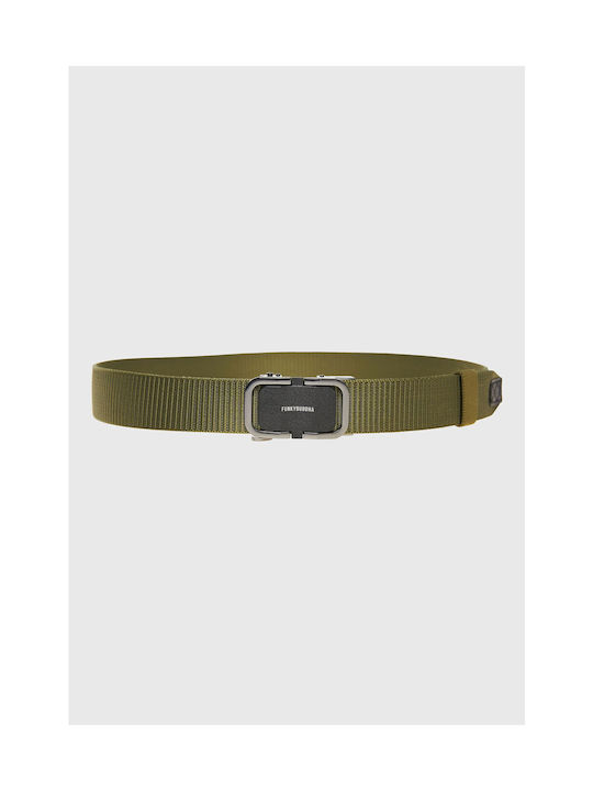 Funky Buddha Men's Belt Khaki