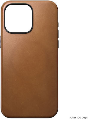 Nomad Back Cover Leather with Strap Durable Brown (iPhone 15 Pro Max) NM01620785