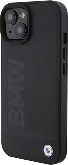 BMW Back Cover Δερμάτινο Μαύρο (iPhone 15 Plus)