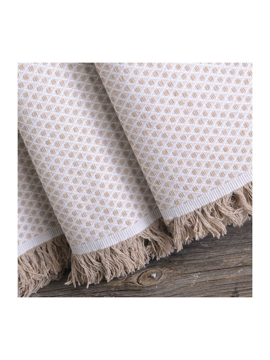 Rythmos Matis Three-Seater Sofa Throw Jacquard 180x280cm Beige