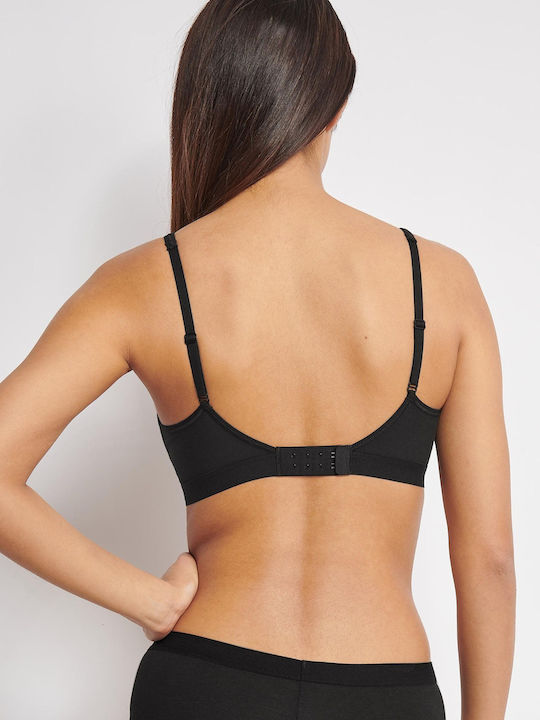 Ever Ease Soft Women's Bra without Padding Black