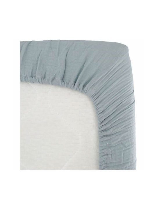 Domiva Baby Sheet Crib Cotton Fitted Blue 70x140cm