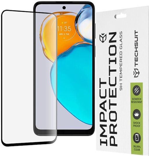Techsuit 111d Vollkleber Vollflächig gehärtetes Glas Schwarz (Motorola Moto G84)
