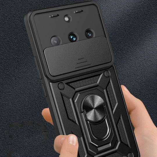 Techsuit Shield Back Cover Plastic / Silicon Negru (Realme 11)