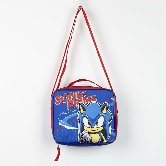 Sonic Genți De Prânz Școlare Izotermice De Mână Albastre 20x9x22cm