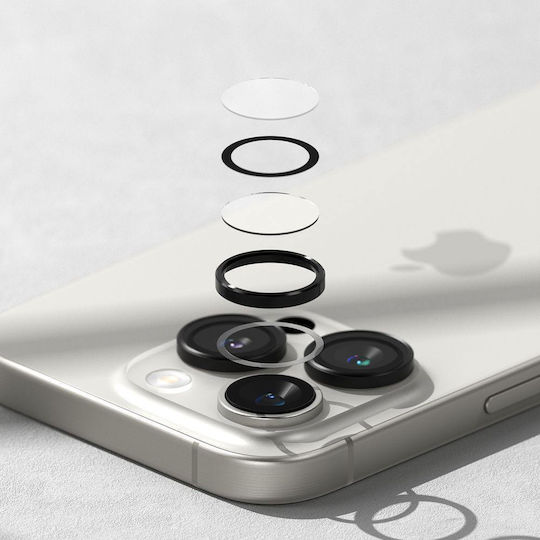 Ringke Frame Protector Kameraschutz Gehärtetes Glas Black für das iPhone 16 Pro, iPhone 16 Pro Max