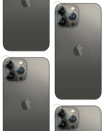 3MK Set 4 Camera Protection Tempered Glass Transparent for the iPhone 13 Pro