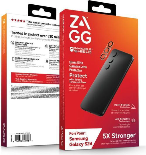 Zagg Протектор за камера Закалено стъкло Transparent за Samsung Galaxy S24
