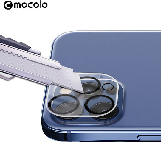 Mocolo Camera Lens Tempered Glass Προστασία Κάμερας Tempered Glass Μαύρο για το iPhone 12 Pro Max