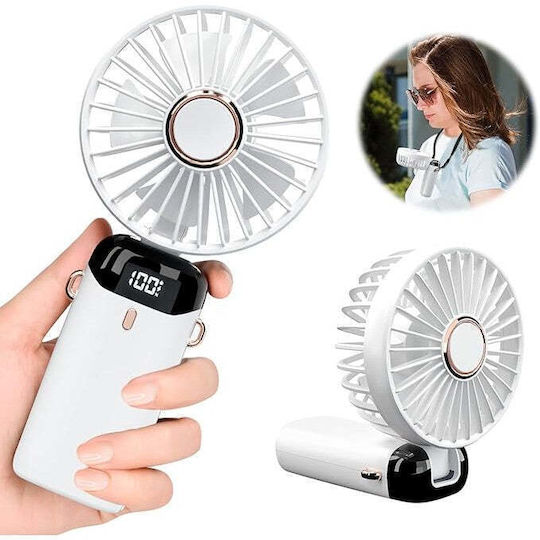 Ventilator De Mână USB Pliabil Alb