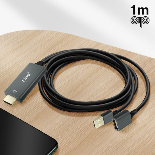 Hdmi Adapter + 1x Männlicher Usb-Anschluss 1x Weiblicher Usb-Port Linq