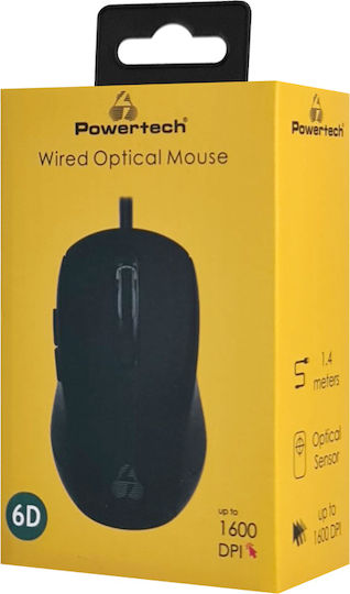 Powertech PT-1290 Verkabelt Maus Schwarz