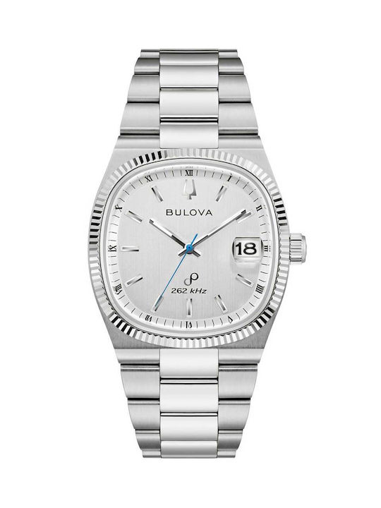 Bulova Ρολόι Μπαταρίας με Ασημί Μεταλλικό Μπρασελέ 96B444