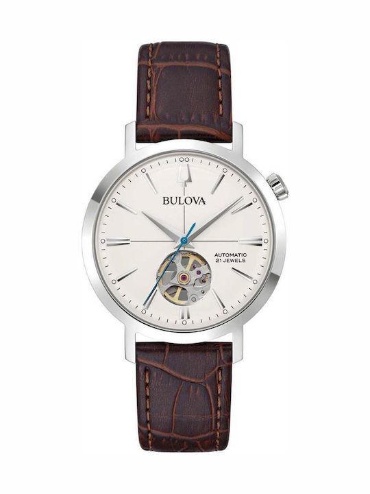 Bulova Ρολόι Μπαταρίας με Δερμάτινο Λουράκι Bulova Ρολόι Μπαταρίας με Δερμάτινο Λουράκι