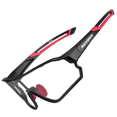 Rockbros Cycling Glasses with Black Frame & Photochromic Lenses