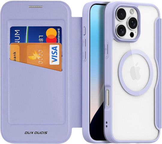 Dux Ducis Skin X Pro Series Book Συνθετικό Μαγνητικό Μωβ (iPhone 16 Pro)