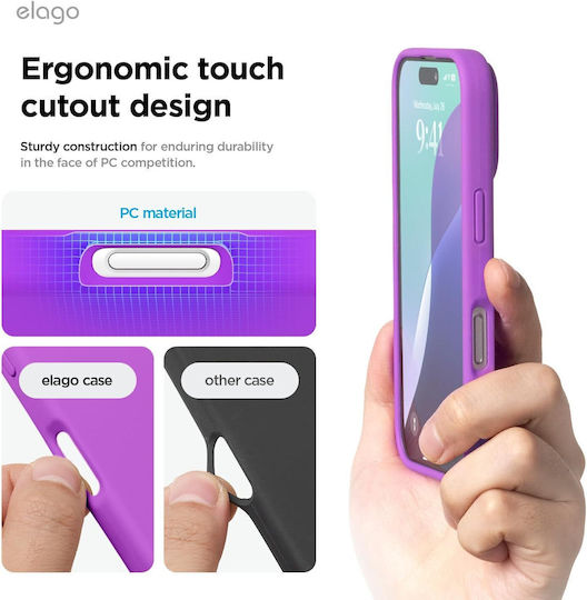 Elago Premium Liquid Back Cover Silicone Purple (iPhone 16 Pro Max)