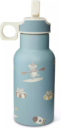 Nuuroo Juno Kids Water Bottle Thermos Stainless Steel Light Blue 350ml